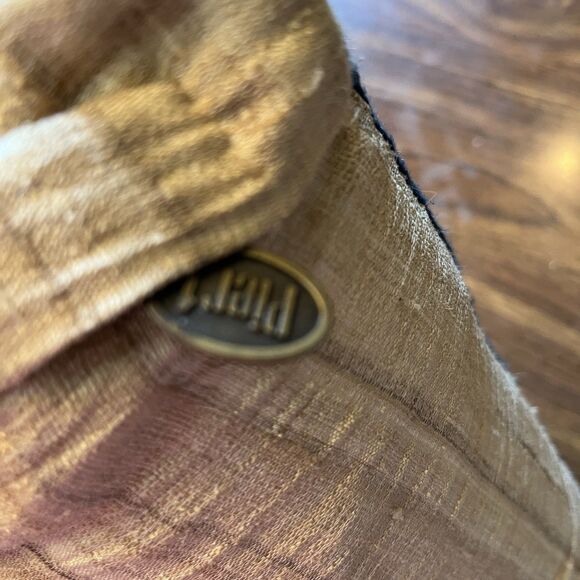 Pier One Throw Pillow Cover, Embroidered Trim Beige Blue Accent Pillow - Picture 3 of 6